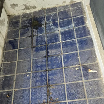 베란다 청소 전