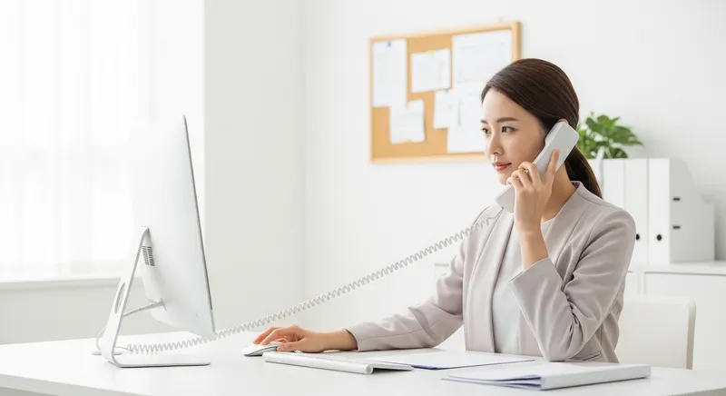 입주청소 전화 상담 장면